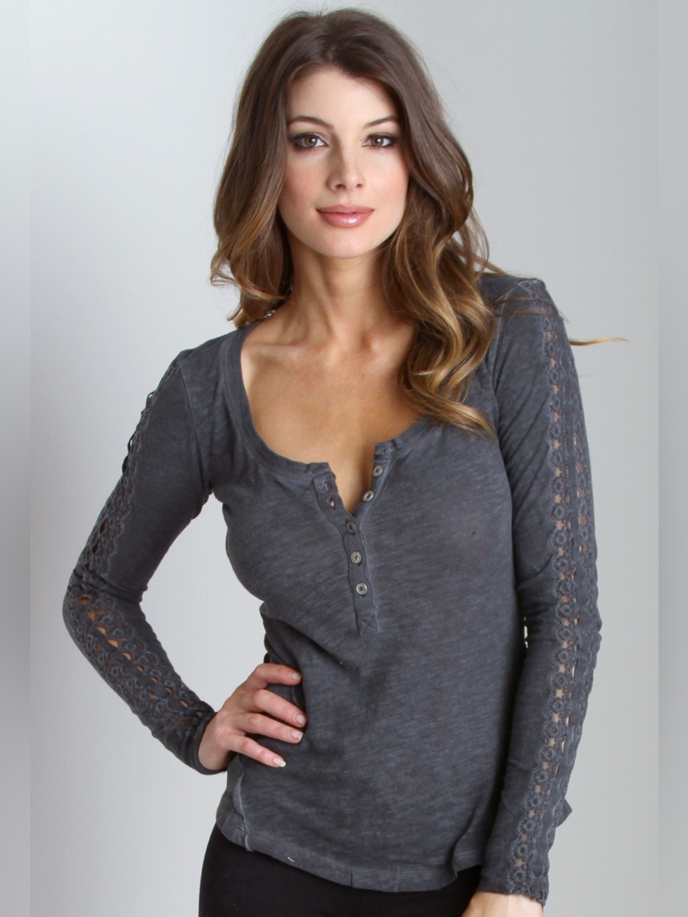 Free People Shell Stitch Long Sleeve
